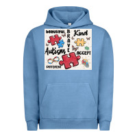Pigment Pebble Blue autism Urban Hoodie - MaliasSmallBusiness