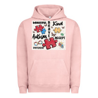 Pigment Salmon autism Urban Hoodie - MaliasSmallBusiness