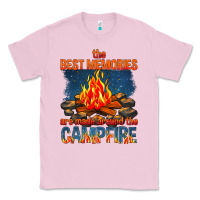 Bubblegum Pink the best memories are made around the campfire Classic Tee - texasbilliewilder
