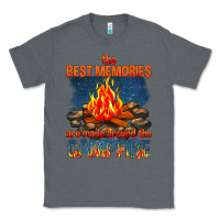 Charcoal Heather the best memories are made around the campfire Classic Tee - texasbilliewilder