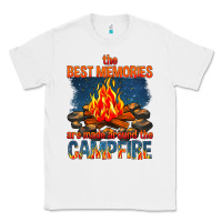 White the best memories are made around the campfire Classic Tee - texasbilliewilder