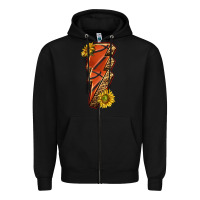 Black sport basketball lightning bolt Zipper Hoodie - texasbilliewilder