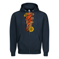 Navy sport basketball lightning bolt Zipper Hoodie - texasbilliewilder