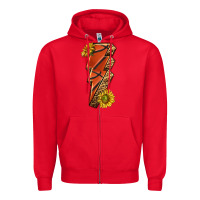 Red sport basketball lightning bolt Zipper Hoodie - texasbilliewilder