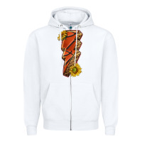White sport basketball lightning bolt Zipper Hoodie - texasbilliewilder