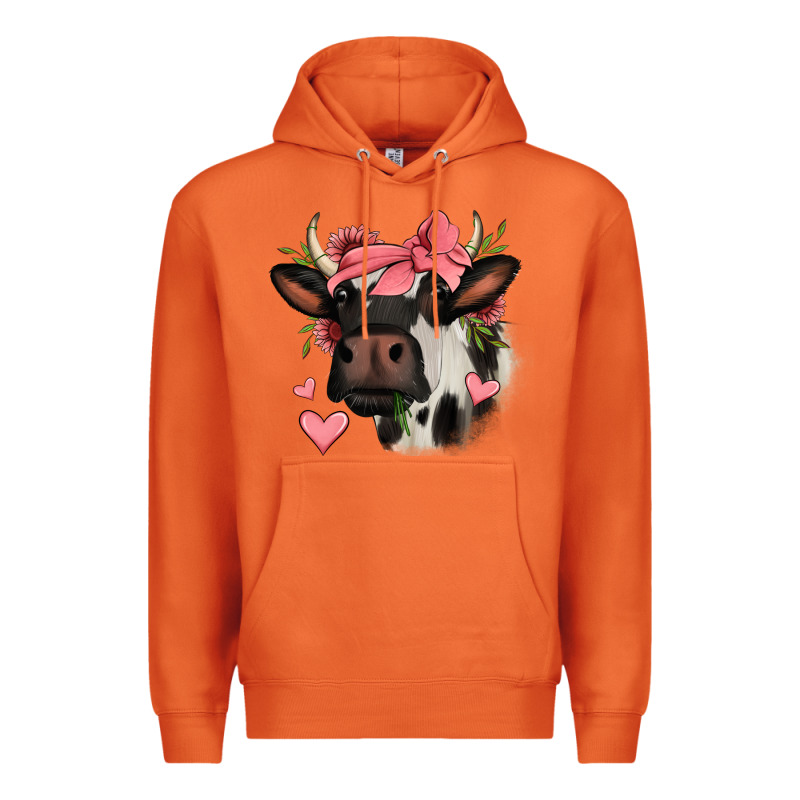 Valentines Day Cow Premium Hoodie by Jasminsmagicworld | Teevron