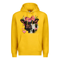 Lemon valentines day cow Premium Hoodie - Jasminsmagicworld