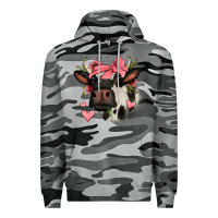 Slate Camo valentines day cow Premium Hoodie - Jasminsmagicworld