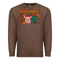 Chestnut thankful mama pig Premium Sweatshirt - RacoonDesign