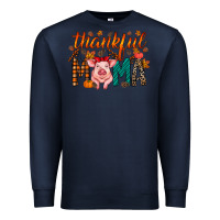 Navy thankful mama pig Premium Sweatshirt - RacoonDesign