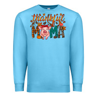Ocean Blue thankful mama pig Premium Sweatshirt - RacoonDesign