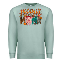 Seafoam thankful mama pig Premium Sweatshirt - RacoonDesign