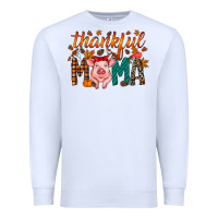 White thankful mama pig Premium Sweatshirt - RacoonDesign
