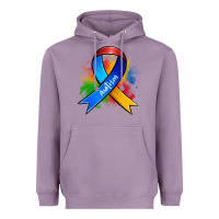 Lavender autism ribbon Heavyweight Hoodie - Zillion Design Studio