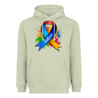 Matcha autism ribbon Heavyweight Hoodie - Zillion Design Studio