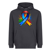 Smoke autism ribbon Heavyweight Hoodie - Zillion Design Studio