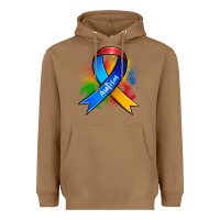 Toasted Coconut autism ribbon Heavyweight Hoodie - Zillion Design Studio