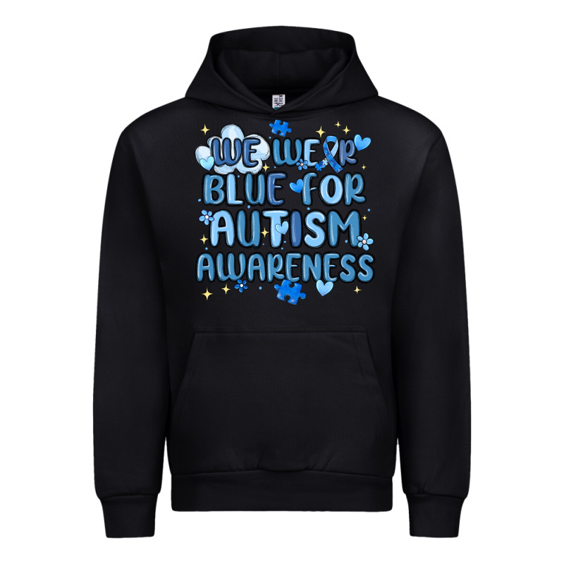 We Wear Blue For Autism Awareness Urban Hoodie by MaliasSmallBusiness | Teevron