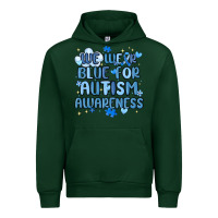 Forest Green we wear blue for autism awareness Urban Hoodie - MaliasSmallBusiness