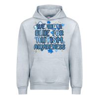Heather Grey we wear blue for autism awareness Urban Hoodie - MaliasSmallBusiness