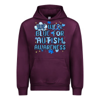 Mauve Wine we wear blue for autism awareness Urban Hoodie - MaliasSmallBusiness