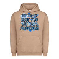 Pigment Burro we wear blue for autism awareness Urban Hoodie - MaliasSmallBusiness