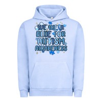 Pigment Grape Ice we wear blue for autism awareness Urban Hoodie - MaliasSmallBusiness
