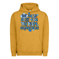 Pigment Peanut Butter we wear blue for autism awareness Urban Hoodie - MaliasSmallBusiness