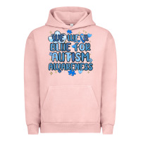 Pigment Salmon we wear blue for autism awareness Urban Hoodie - MaliasSmallBusiness