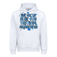 White we wear blue for autism awareness Urban Hoodie - MaliasSmallBusiness