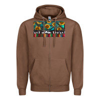 Chestnut Rusty Sunflowers with Cowhide and Turquoise Zipper Hoodie - RanaPortraitStore