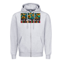Heather Grey Rusty Sunflowers with Cowhide and Turquoise Zipper Hoodie - RanaPortraitStore