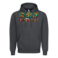 Smoke Rusty Sunflowers with Cowhide and Turquoise Zipper Hoodie - RanaPortraitStore
