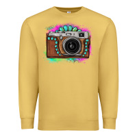 Antique Gold tie dye gemstone vintage camera Premium Sweatshirt - FaDigitalArtStudio