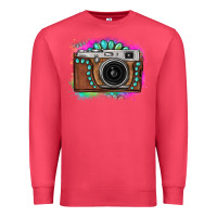 Cardinal tie dye gemstone vintage camera Premium Sweatshirt - FaDigitalArtStudio