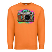 Carrot tie dye gemstone vintage camera Premium Sweatshirt - FaDigitalArtStudio