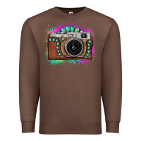 Chestnut tie dye gemstone vintage camera Premium Sweatshirt - FaDigitalArtStudio