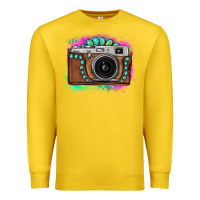 Lemon tie dye gemstone vintage camera Premium Sweatshirt - FaDigitalArtStudio
