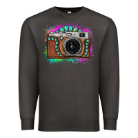 Smoke tie dye gemstone vintage camera Premium Sweatshirt - FaDigitalArtStudio