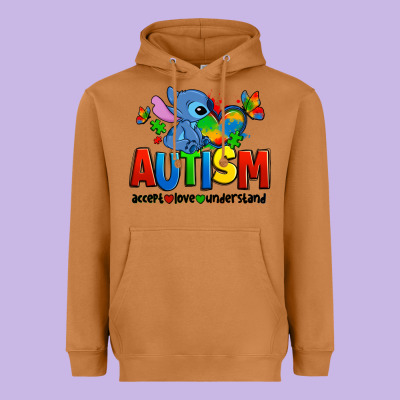 Autism Stitch Accept Love Understand Heavyweight Hoodie Designed By Zillion Design Studio