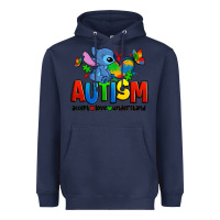 Navy autism stitch accept love understand Heavyweight Hoodie - Zillion Design Studio