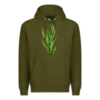 Army Green snake plant Premium Hoodie - LillyAllenDesigns