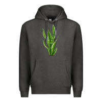 Charcoal Heather snake plant Premium Hoodie - LillyAllenDesigns