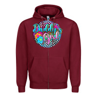 Burgundy daddy's girl Zipper Hoodie - Zillion Design Studio