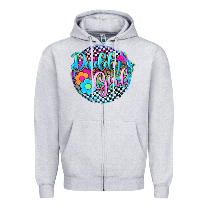 Daddy's Girl Zipper Hoodie by Zillion Design Studio | Teevron