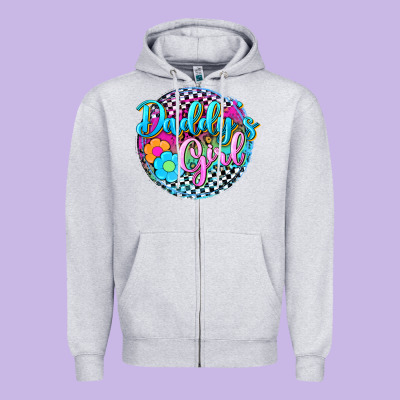 Daddy's Girl Zipper Hoodie Designed By Zillion Design Studio