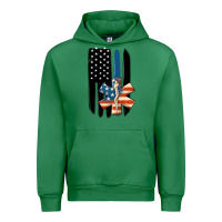 Emerald ems american flag Urban Hoodie - MaliasSmallBusiness