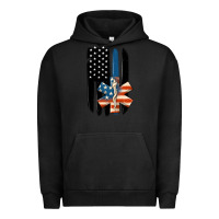 Pigment Black ems american flag Urban Hoodie - MaliasSmallBusiness