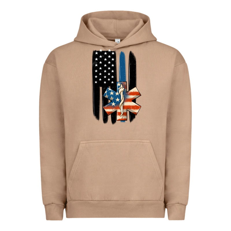 Ems American Flag Urban Hoodie by MaliasSmallBusiness | Teevron