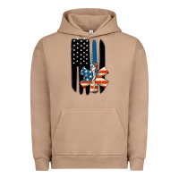 Pigment Burro ems american flag Urban Hoodie - MaliasSmallBusiness